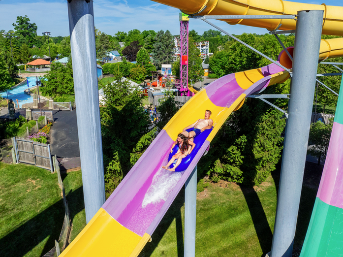 waterslide at Zoombezi Bay