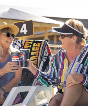 friends clinking cups