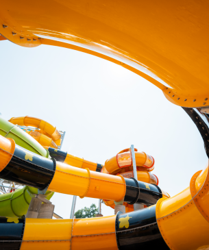 creative look at a water slide