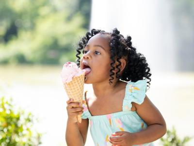 child eating ice cream