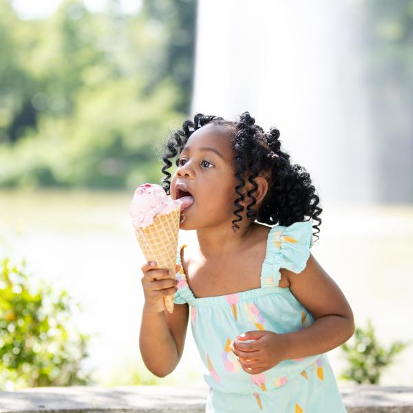 child eating ice cream