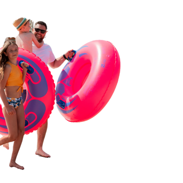 family with inner tubes